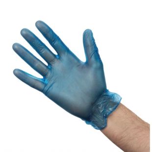 Vogue | Hygiplas vinyl handschoenen blauw gepoederd L