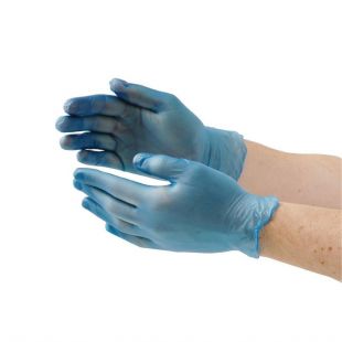 Vogue | Hygiplas vinyl handschoenen blauw poedervrij L