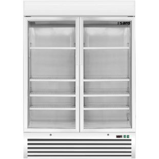 SARO | Vrieskast met ventilator koeling 2 glasdeuren model D 920 - wit