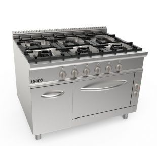 SARO | Gasfornuis + elektrische oven 6 branders LQ model LQ / CUG6NE