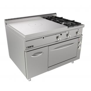 SARO | Doorkookplaat fornuis elektrische oven + 2 branders + deur LQ - model LQ / TPG6LE