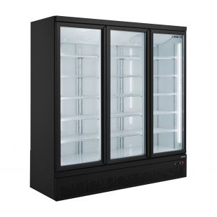 SARO | vrieskast met glasdeuren - zwart/wit model GTK 1480 