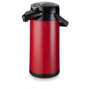 Bravilor Bonamat Airpot Furento, rode kunststof mantel en glazen binnenpot (2,2liter)