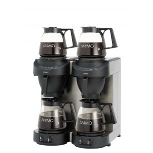 Animo | Koffiezetapparaat incl. 4 glazen kannen 1.8 ltr. en 4 zelfregulerende warmhoudplaatjes | M202 | met vaste wateraansluiting